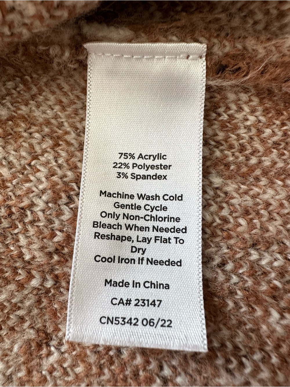 Talbots Plaid Open-Front Cardigan brown and cream size large - Picture 12 of 12